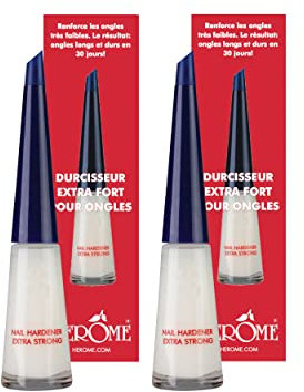 Herome 2-Pack Durcisseur Extra Fort Pour Ongles - Les Premiers Résultats Apparaissent Déjà Après 8 Jours! (Nail Hardener Extra Strong) - 2 * 10ml.
