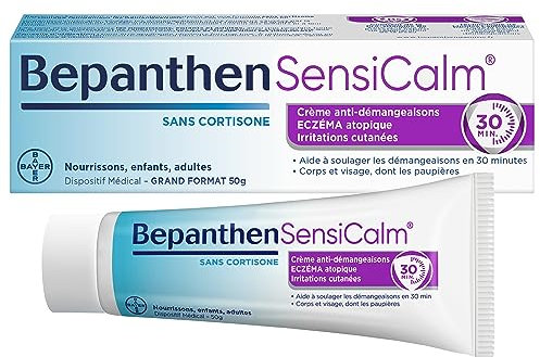 BepanthenSensicalm® Crème anti-démangeaison - Dispositif médical - Eczéma atopique, démangeaisons - Sans cortisone - Corps et visage - Nourrisson, Enfant, Adulte -50g