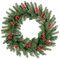 Uten Corona Navidad Grande, 50 cm, con 12 Frutos Rojos, Material de PVC y PE, Decoraciones Navideñas Puertas, Chimeneas, Ventanas