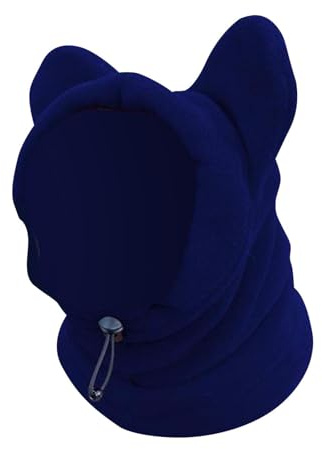 Colcolo Winter-Haustiermütze für Hunde, warme Mütze, weich, verdickt, Kostüm, Kopfbedeckung, Ohrenwickel für Welpen, Kätzchen, Haustiere, kleine Tiere, Dunkelblau