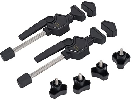 2 Stück Spannelemente, Klemmen, Schwarze Vorrichtung für Holzarbeiter, Kantenklemmen (19mm)