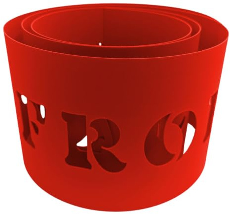 zaun|zu Premium Frohe Weihnachten Sichtschutzstreifen für Doppelstabmatten | Sichtschutz | Made in Germany | UV-Stabil | tolle Hinweismöglichkeit | Höhe 19cm Rot 2,55m