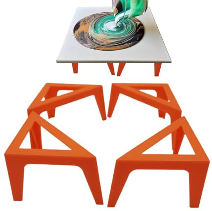 Generisch 4 Stück Farbständer, Leinwandständer zum Malen leinwände zum malen pouring zubehör Leinwand-Farbstützständer, Leinwand-Füße-Riser für flüssiges Acryl-Ausgießen von Farbzubehör