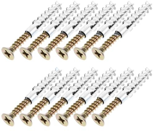 MUCKLILY 40sets Viti Da Parete e Ancoraggi Per Cartongesso Kit Di Montaggio Viti Di Fissaggio Per Scaffalature Lampade Specchi e Accessori Di Ancoraggi Robusti Per Uso Generico