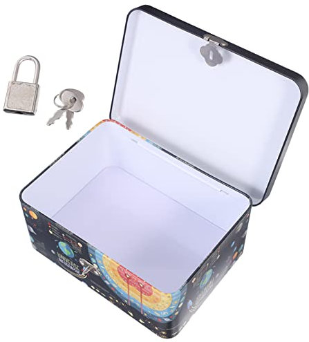 BESTonZON Vintage Geldkassette Mit Schloss Aufbewahrungsbox Für Münzen Schmuck Und Kleine Gegenstände Aus Hochwertigem Metall Dekorative Tischspender Geschenktauglich Für Junge Mädchen