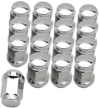 HZSMYXGS Bulloni Cerchioni Compatibile con Volvo per 140 1966-1975 per 164 1968-1974 Dadi Ruota in Acciaio Cromato per Auto 1/2-20 60 Gradi Conici 32 mm