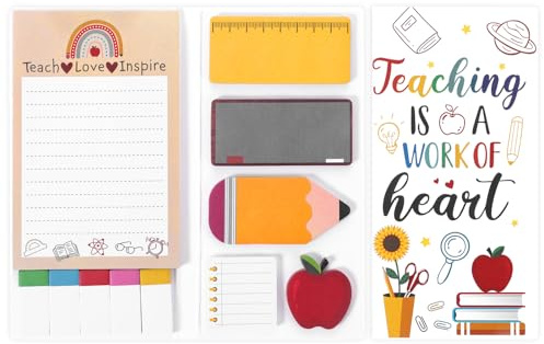 Hpmjz Selbstklebende Haftnotizen Klebezettel Sticky Note Lustig Notizzettel | Haftnotiz Set, Page Marker Sticky Notes, Lehrerin Geschenk, inklusive Haftnotizen Haftstreifen, für Schulklasse Büro Schüler
