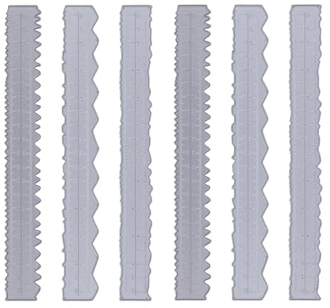 Regla de desgarro de metal de 6 piezas para artesanías de papel, regla de desgarro de acero al carbono para cortar papeles a bordes irregulares
