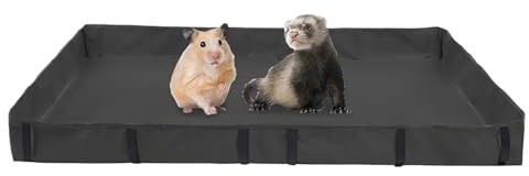 Waschbare Hasenkäfigmatte – Hasenkäfig | Zubehör rutschfester Frettchenkäfig für Eichhörnchen, Kleintiere, Hamster, Chinchilla, Igel mit sicherem Griff, sicheres Material und einfach anzubringendes