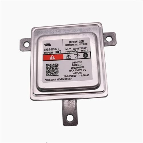 Xenon Ballast,Unité de ContrôLe Ballast 8K0941597E W003T22071 Phare Au Xénon HID D3S D3R D4S D4R Ballast Utilisation adaptée pour Audi A1 A3 A4 A5 A6 A7 A8 Q3 Q5 Q7 V/W CC Accessoire De Voiture(Red)