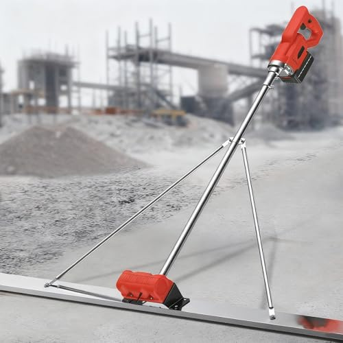 Kit Vibrante for Massetto in Calcestruzzo, Motore Vibratore Elettrico Senza Fili for Massetto, Utensile for La Finitura del Calcestruzzo, Alimentato a Batteria(1m/39in)