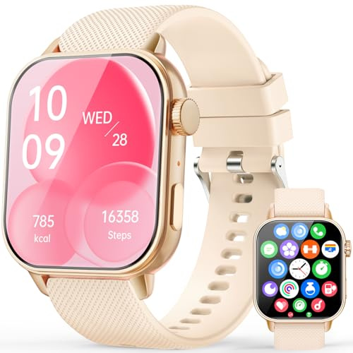 MFVLP Smartwatch Uomo Donna, 1.85 Orologio, Smart Watch, Watches, Oro Rosa