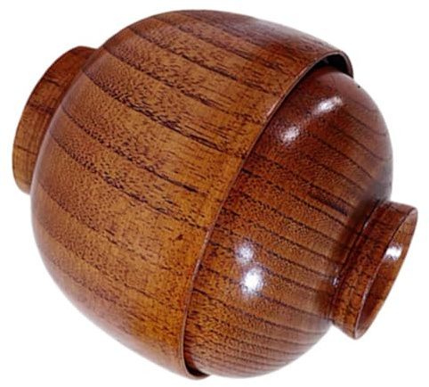 VILLCASE Cuenco de Madera con Tapa para Sopa y Aperitivos, Práctico y Sólido, Material de Madera Natural, Adecuado para Hogares y Regalos de Inauguración