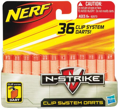 Hasbro – Nerf 62573 – Nerf N-Strike Clip System Dart 36 påfyllningspaket, Softdarts