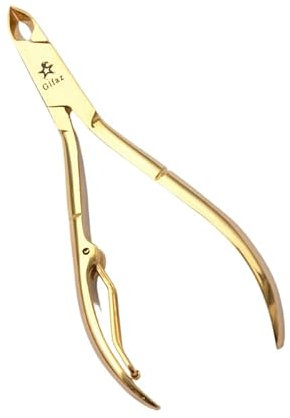Gifaz Tronchesino per Cuticole in Acciaio Inox finitura dorata: Taglia Cuticole Professionale per Manicure e Pedicure, Lunghezza 105 mm