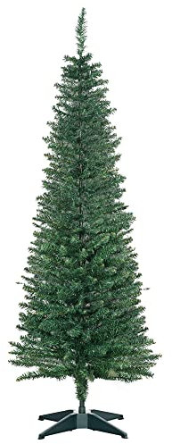 HOMCOM Künstlicher Weihnachtsbaum 150 cm Tannenbaum künstlich mit 294 Spitzen Christbaum Weihnachtsdeko inkl. Kunststoffständer für drinnen