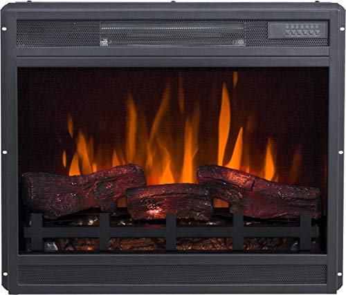 AFLAMO LED 60 3D - Inserto para chimenea eléctrico - Efecto llama 3D - Tecnología LED de ahorro de energía - Control remoto - llama ajustable
