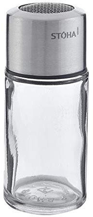 FMprofessional 22536 - Espolvoreador de cacao, acero inoxidable y cristal