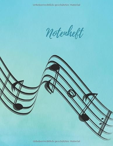 Notenheft: Notenheft,notenblatt leer,notenheft blanko,Dickes Notenbuch - 100 Seiten - hohe Qualität