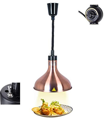 YXRJJT Lampe Chauffe-Plats, Lustre Cuisine pour Réchauffer Les Aliments, Lampe Chauffante avec Ampoule 250W pour Buffet et Hôtel, Longueur Réglable 60-180cm, Couleur Multiple