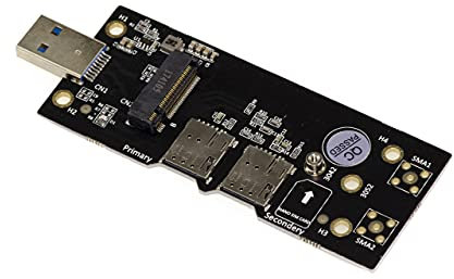 KALEA-INFORMATIQUE Adattatore M2 B Key 3042 3052 a USB3 con due slot per schede Nano SIM per schede M.2 3G 4G 5G