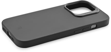 cellularline - Sensation+ per iPhone 15 - Custodia Rigida in Silicone con Finitura Morbida Senza Effetto Grip - Bordi, Tasti, Fotocamera e Connettori Protetti - Nero