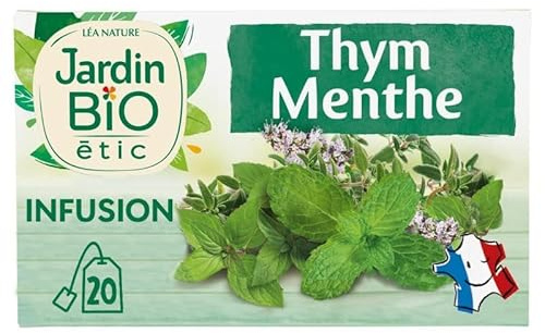 JARDIN BIO ETIC - Jardin Bio Étic Infusion Thym Menthe Bio Fraicheur Tonique 20 Sachets De 30G - Lot De 4 - Vendu Par Lot