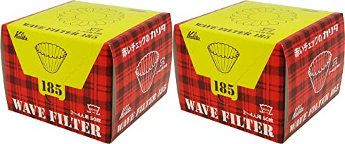 Kalita Wave Series KWF-185#22210 Kaffeefilter, weiß, für 2-4 Personen, 50 Blatt x 2 Packungen