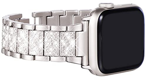 KADES 42mm 41mm 40mm 38mm 44mm 45mm 46mm Compatible with Apple Watch Straps for Women, Bling Diamond Rhinestone Bracelet Replacement Band for iWtach SE 3 2 1/Series 11 10 9 8 7 6 5 4 3 2 1