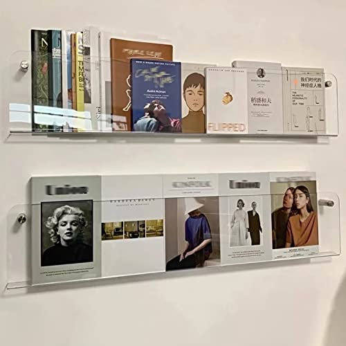 Briefständer, Post-Organizer, Wandmontage, durchsichtiges Acryl, für Büro, Eingangsbereich, Rechnungen, Postkarten, Broschürenhalter, 2 Stück, Einzelhandelsgeschäft, Rezeption, vertikales Aufbewa
