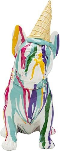 Kare Design Deko Figur Gelato Dog, Mehrfarbig, Deko Objekt, Hund Motiv, handbemalt, Unikat, 35x26x15 cm (H/B/T)
