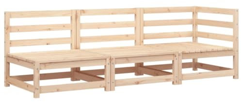 Kangmusi Gartensofa 3-Sitzer Massivholz Kiefer,837949kangmusi