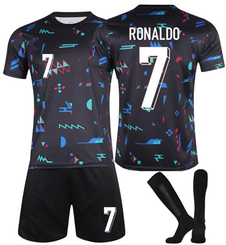 Fußball Trikot, Neue 24 Hause/Auswärts Fußball Trikot Kinder Erwachsener, Nr.7 Fussball Trikots Shorts und Socken Anzug Jungen Herren