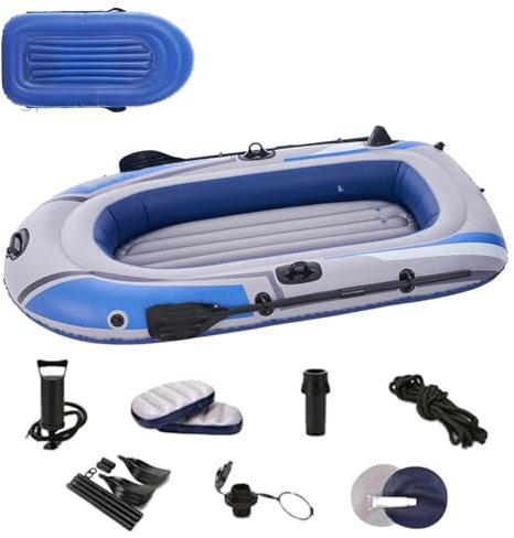 Schlauchboot,Aufblasbares Fischerboot - Luftboot mit Paddelsitz, Luftpumpe - Hochleistungs-Angler-Explosionskajak mit Auslaufschutz für Outdoor, Freizeitfischen und Wasseraktivitäten