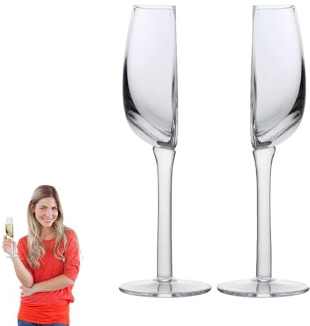 Juego de 2 copas de vino de 140 ml, media copa de vino tinto, perfecto para el hogar, restaurantes y fiestas, apto para lavavajillas, copas de vino con mango largo