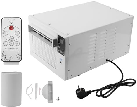 Climatiseur de Fenêtre, Mini Climatiseur Portable à Double Onduleur 1900 BTU, économie D'énergie, Tactile/télécommande, Refroidisseur D'air Mobile pour Petite Pièce (Norme
