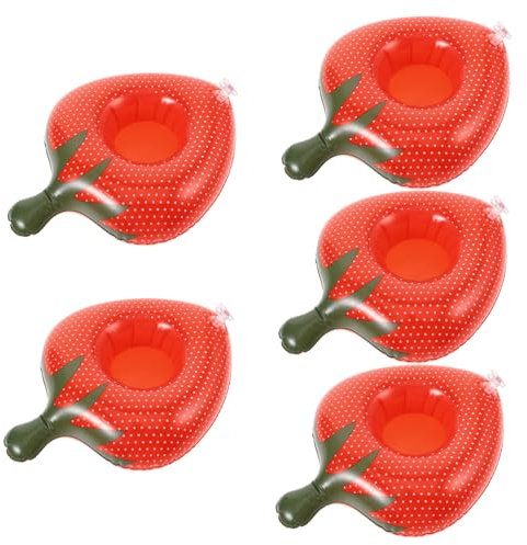 UPKOCH Tapete para Cerveza Acuático Inflable 5 Unidades Portavasos Playa y Piscina