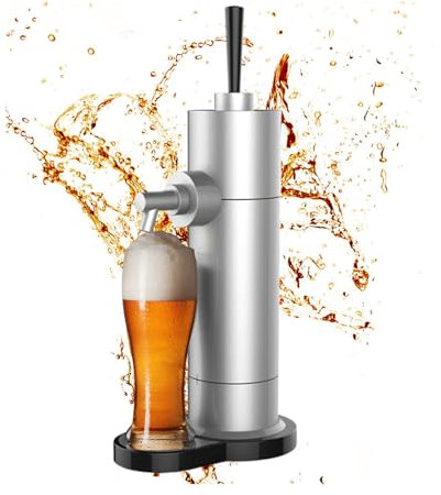 WRJAHCG Plata,Grifo Cerveza,Dispensador De Cerveza,Espumador De Cerveza,Enlatados Cerveza Espuma Fabricante De La Cerveza para Casa