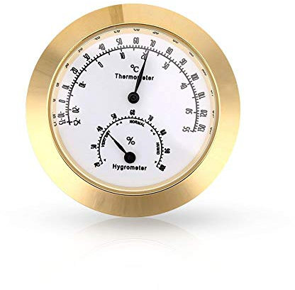RuiJOTWAT Igrometro termometro misuratore di umidità temperatura umidità per violino chitarra strumento custodia ecc misuratore strumento oro