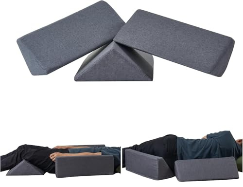 SAMTY Bed Wedges & Body positioners for Elderly/Seniors Side Sleeper(3 in 1) Triangle Bed Wedge Pillow for Back Pain Relief Wedge Pillow Set for After Surgery