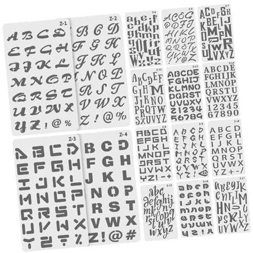 VILLCASE 20stücke Teilige Wiederverwendbare Schablonen Zum Malen Kunststoff-Alphabet-schablonen Für Basteln Kleine Buchstaben-schablonen Für Scrapbooking DIY-journaling-vorlagen Buchstaben-