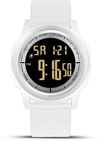LN LENQIN Orologio Uomo Digitale Sportivo Cronometro da Polso Silicone Impermeabile Casual Moda Orologi da Polso Dotato di Retroilluminazione LED/Timer/Allarme/Data