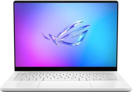 ASUS ROG Zephyrus G14 Latest (2025) 14 3K OLED 120Hz Gaming Laptop Copilot+ PC AMD Ryzen AI 9 HX 370 NVIDIA RTX 5070 Ti 12GB 32GB LPDDR5X RAM 1TB SSD RGB KB Windows 11 Platinum White