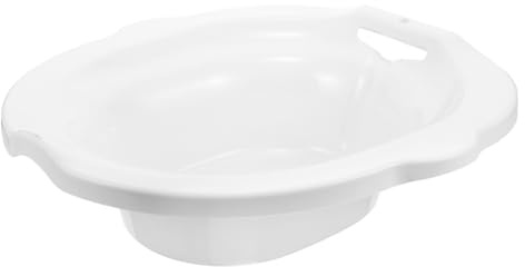 Veemoon Bañera Sitz Para Inodoro Postparto Pp Blanco Cómoda Palangana Para Cuidado Materno Con Orificio Antidesbordamiento y Diseño Colgante Alivia Molestias Posparto