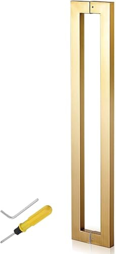 ZGHQHCDRH Bathroom Door Handles, Heavy Duty Sliding Barn Door Handle Set Contemporary Stainless Steel Bar All Install Fitting Included/