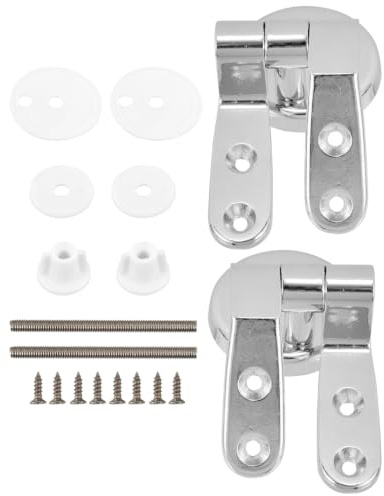Artibetter Charnière Abattant Wc Zinc avec Frein de Chute Charnière de Rechange pour Couvercle Toilette Installation Facile avec Vis Compatible la Plupart des Sièges Wc et Anti-corrosion