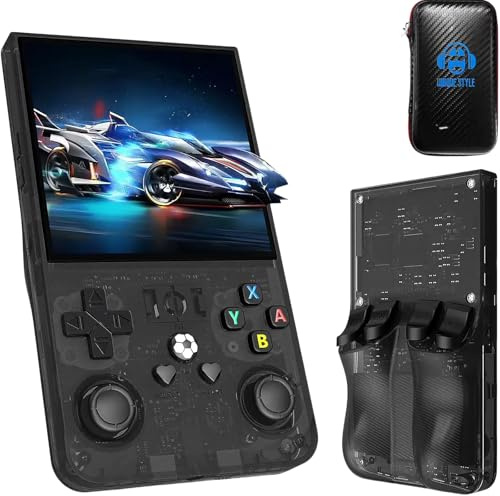 Consola Portátil Retro, Nueva Videoconsola Portátil 2025 con Batería De 4 Pulgadas 4000 Mah Consola Retro con Juegos Clásicos Adultos Y Niños Palo De Juego-Blick64G