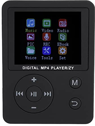 Tomantery Lettore Musicale MP4 HiFi Sottile e Leggero, Pulsante Rotondo USB 2.0 per Esercizi, Corpo in Materiale Opaco, Supporto Scheda TF Fino a 32G, Adatto per gli Appassionati di Musica (#1)