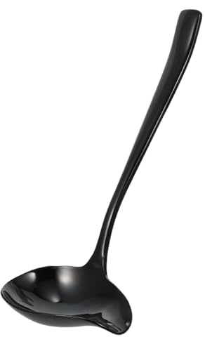 Angoily Mestolo in Acciaio Inox 304 con Beccuccio Versatore, Cucchiaio da Salsa e Zuppa Lavabile in Lavastoviglie, Mestolo da Portata Compatto per Condimenti e Sughi in Cucina