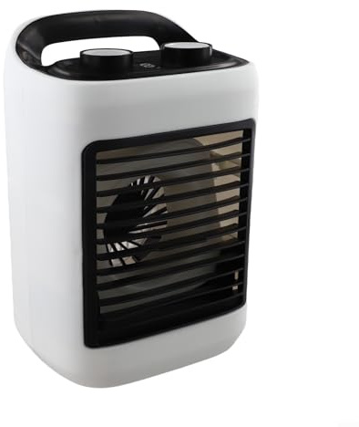 Honseadek Aire acondicionado portátil para escritorio, enfriador de aire alimentado por USB con 6 velocidades de viento, ventilador de refrigeración compacto para oficina o dormitorio, aire
